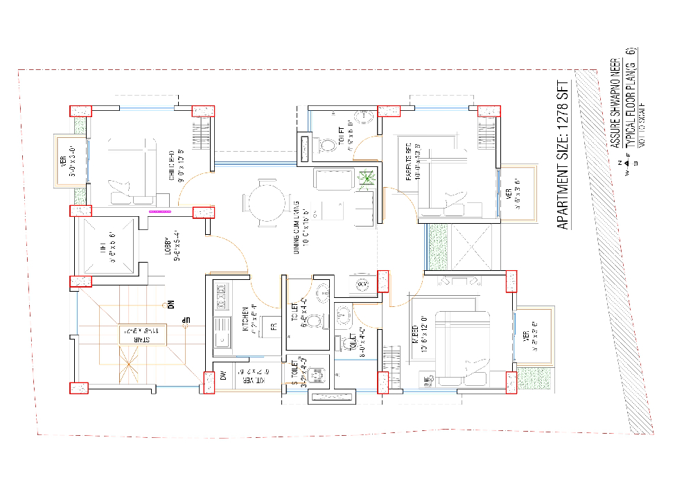 Assure Shwapno Neer Typical Floor Plan