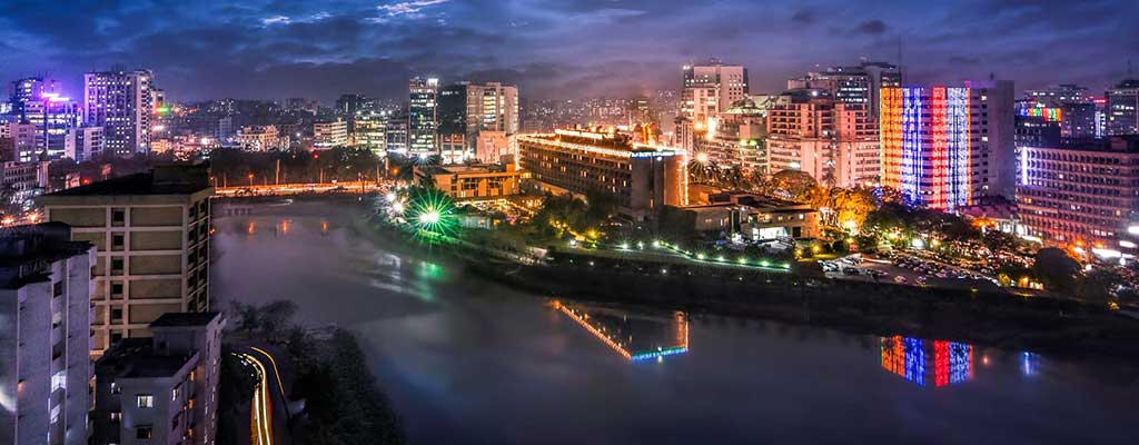 night of dhaka city posh area