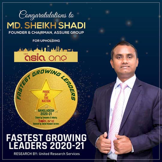 Md. Sheikh Shadi awarded as Fastest Growing Business Leader of Bangladesh 2020-21