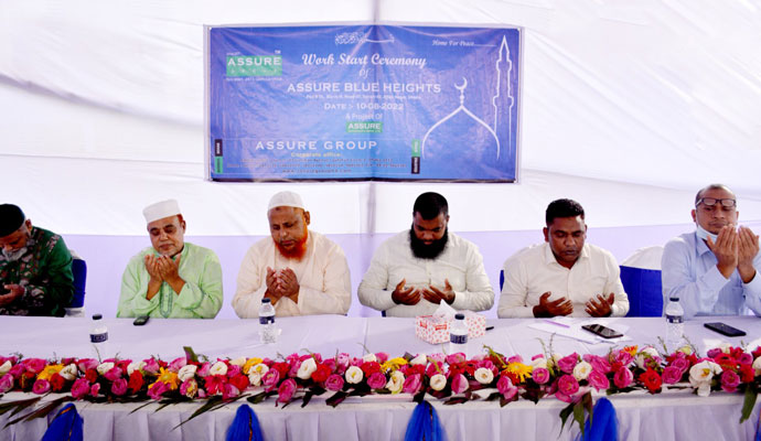 Praying on Ground Breaking Ceremony of Assure Blue Heights