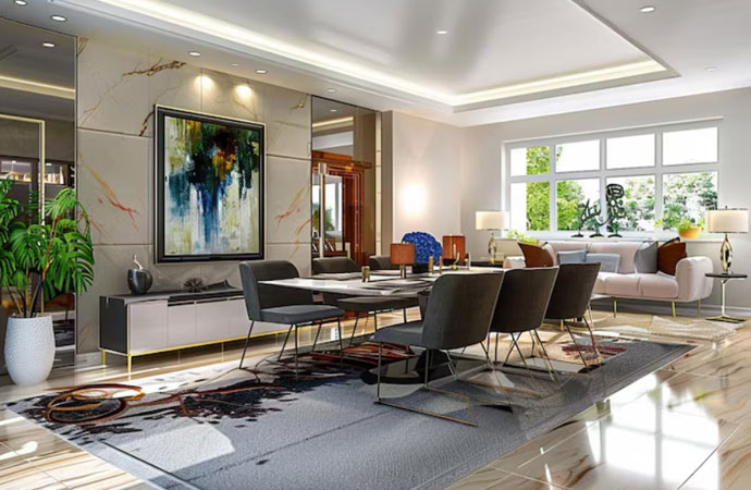 Modern home interior design in Dhaka