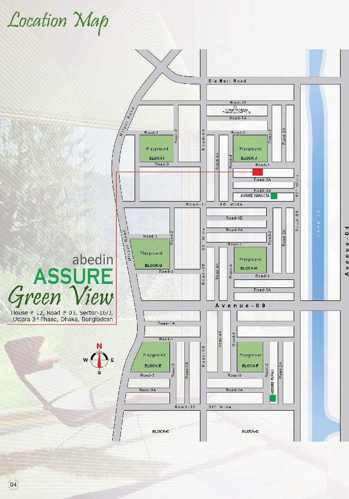 Abedin Assure Green View Location Map