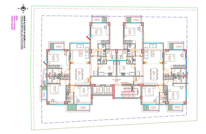Akbor Ali Legacy 4th to 9th Floor Plan