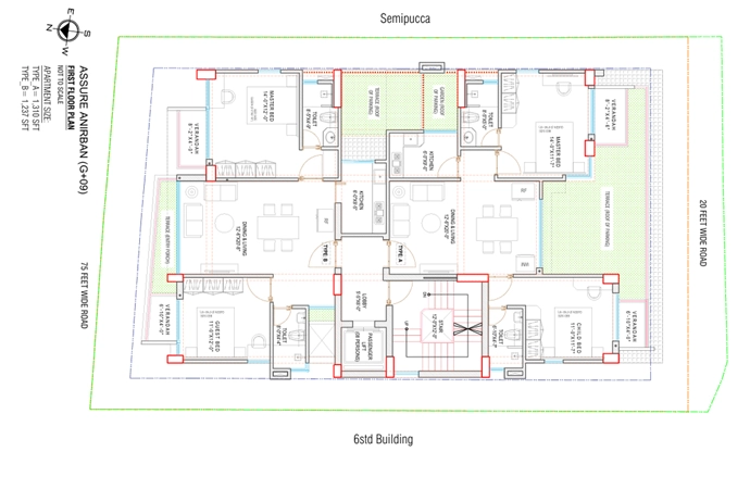 Assure Anirban 1st Floor Plan Type A+B