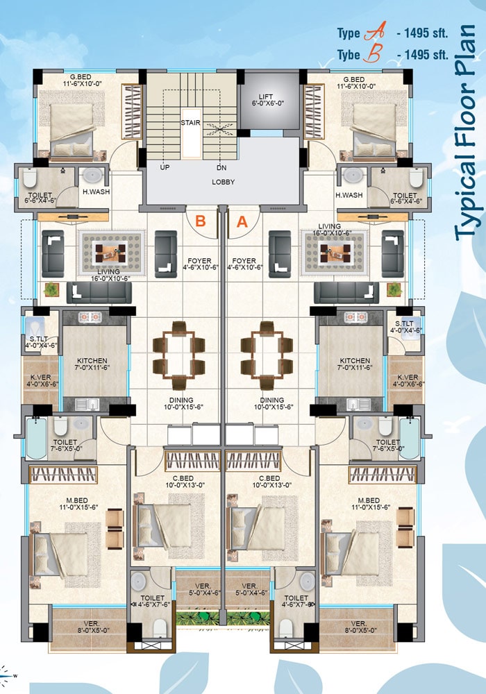 Assure Anna Villa Typical Floor Plan