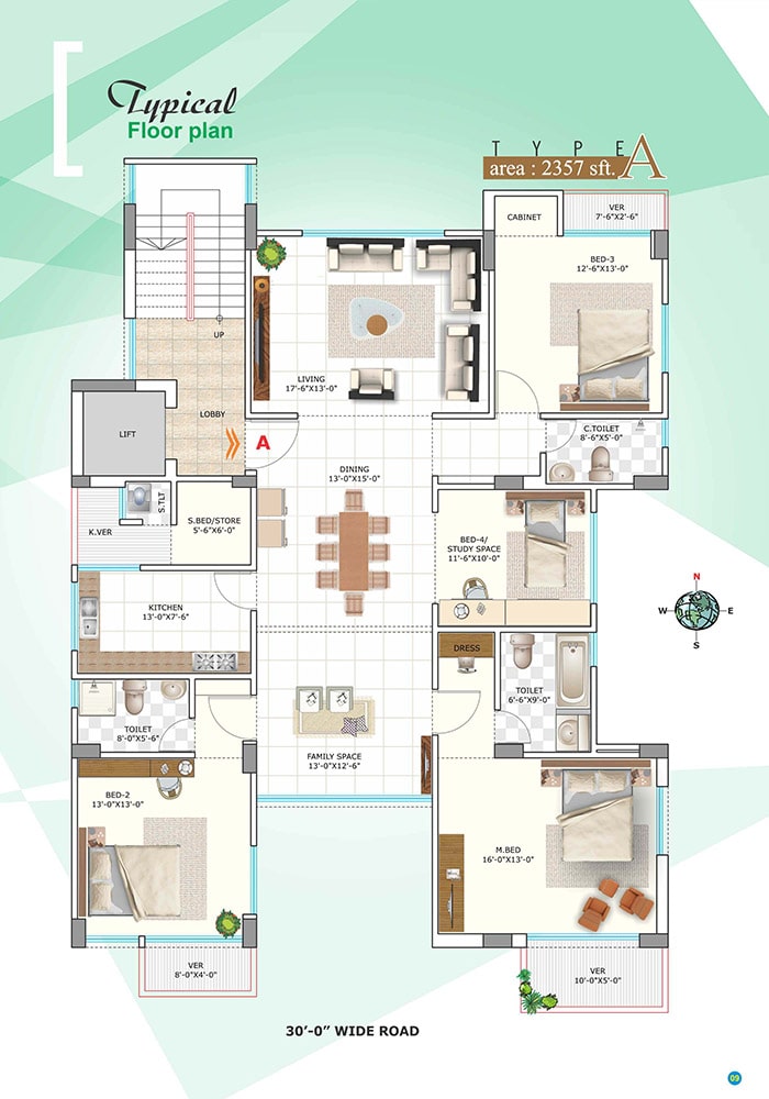 Assure Bithi Bihongo Typical Floor Plan