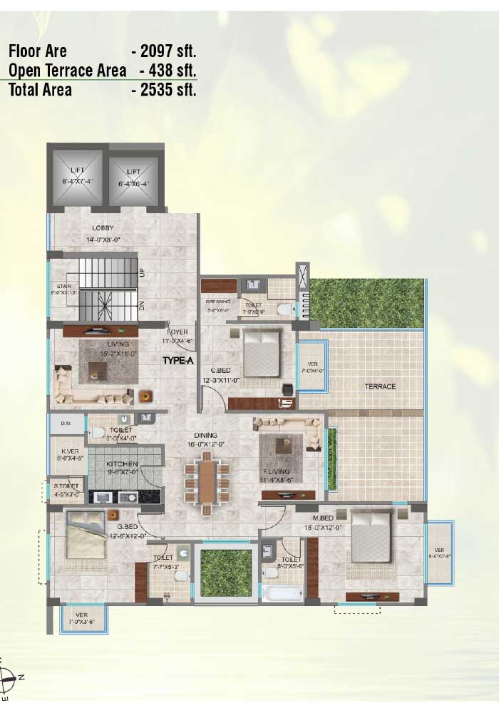 Assure Bithika Typical Floor Plan Type-A
