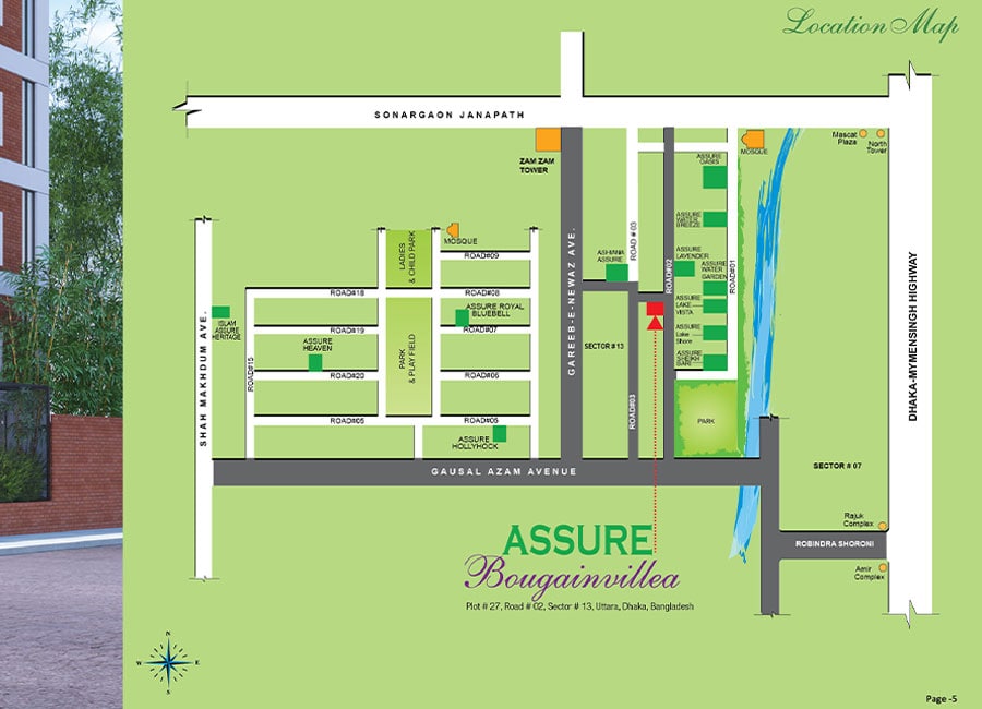 Assure Boghon Villa location Map