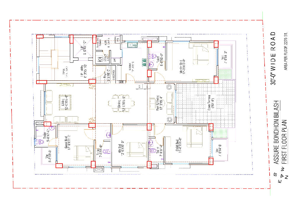 Assure Bondhon Bilash 1st Floor Plan