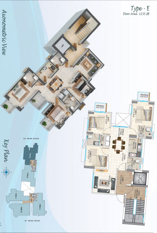 Assure Bushra Palace Axonometric View Type-E