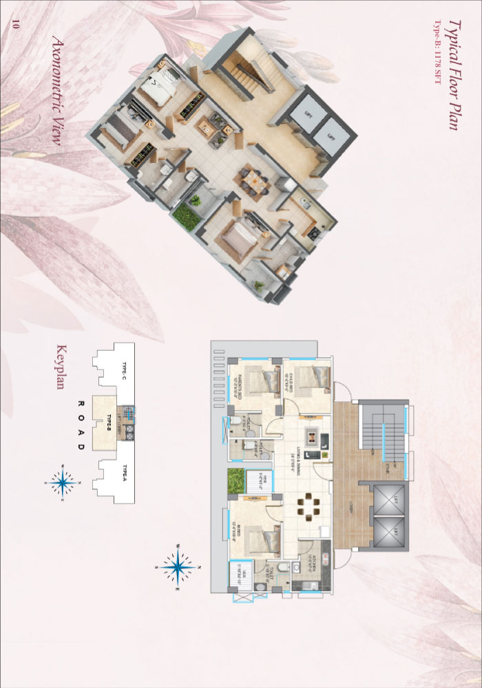 Assure Casaflora Axonometric View Floor Plan Type-B