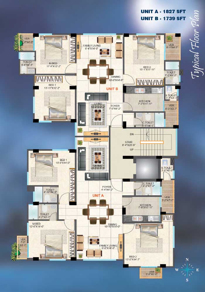 Assure Chandraloke Furniture Layout Unit-A & B