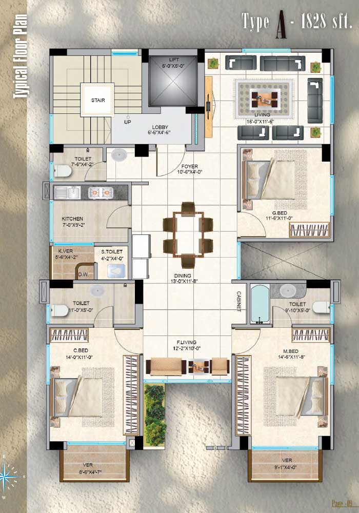 Assure Chaya Ghar Typical Floor Plan Type-A