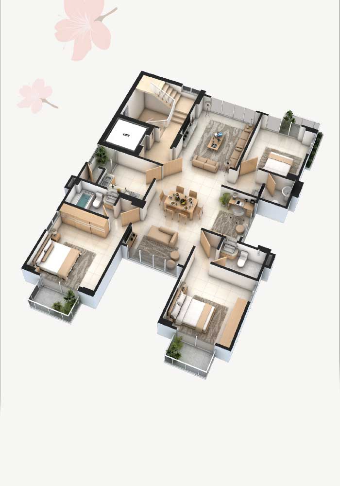 Assure Cherry Blossom Axonometric View