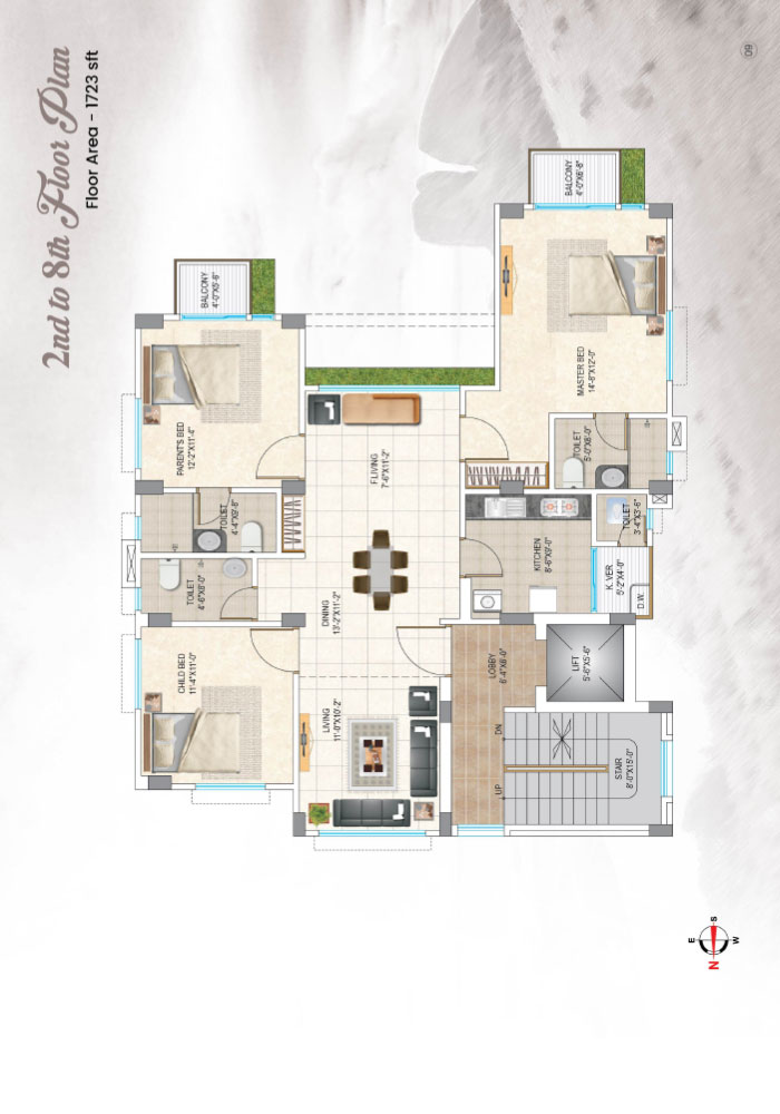 Assure Eastern Cape Second to Eight Floor Plan