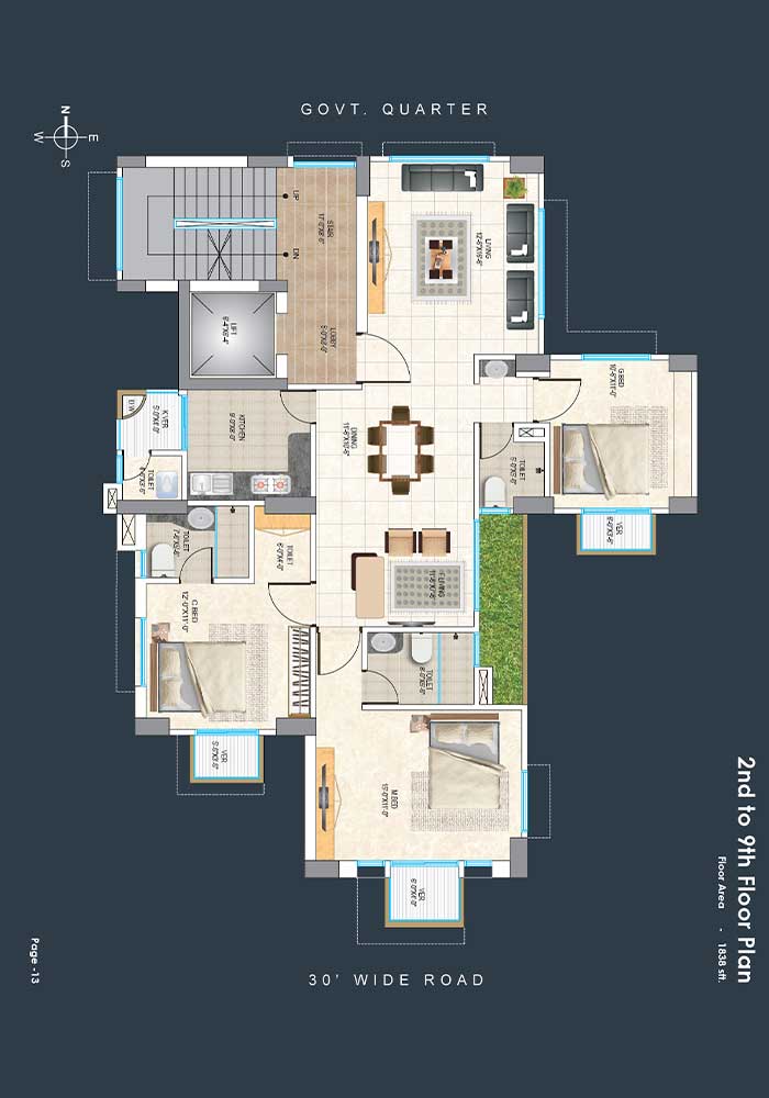 Assure Galaxy 2nd to 9th Floor Plan