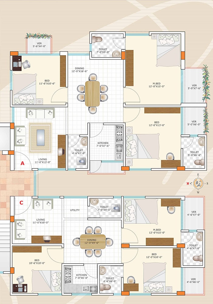 Assure Gardenia Typical Floor Plan Type-A & C