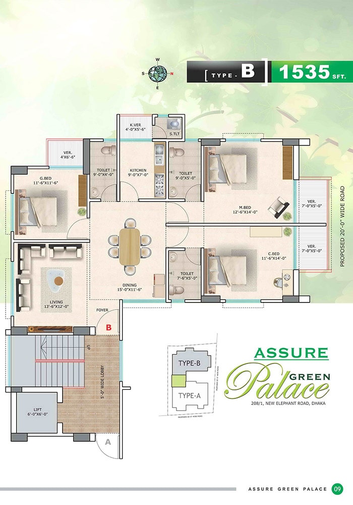 Assure Green Palace Typical Floorplan Type-B