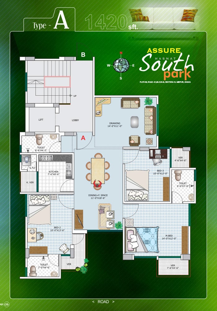 Assure Hasnat South Park Furniture Layout Type-A