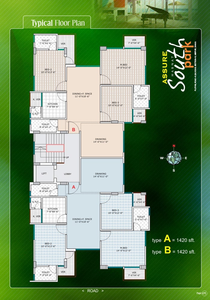 Assure Hasnat South Park Typical Floor Plan