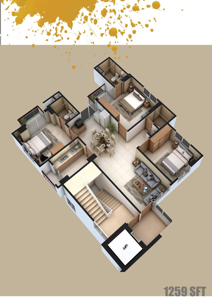 Assure Hayat Manjil Axonometric View