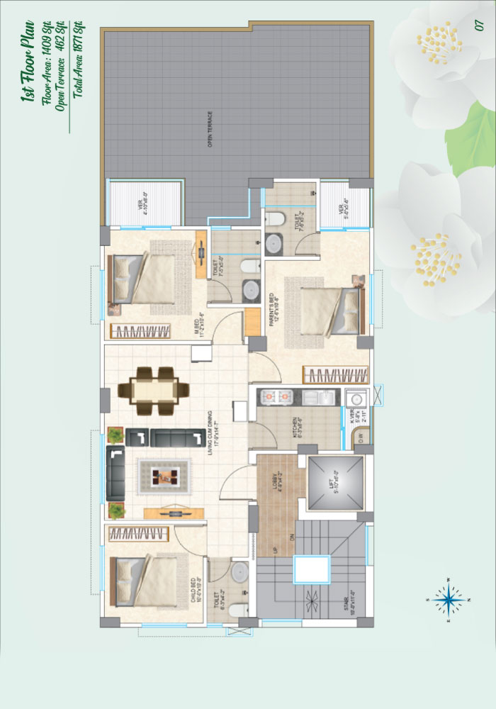 Assure Juee 1st Floor Plan