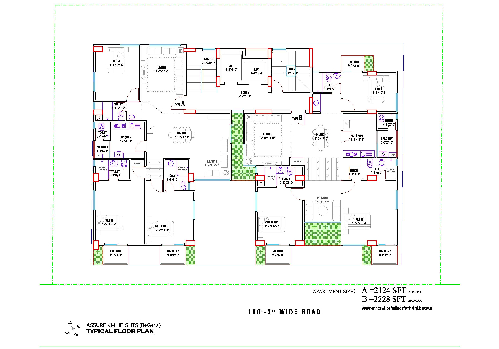 Assure KM Heights Typical Floor Plan
