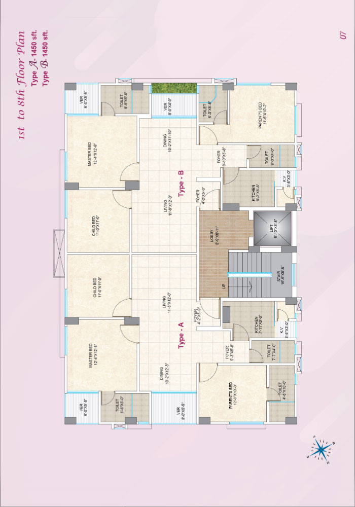 ASSURE Lamisas 1st to 8th Floor Plan