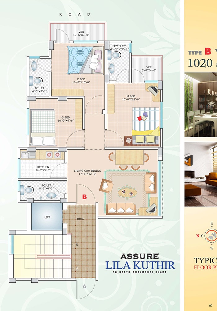 Assure Lila Kuthir Furniture Layout Type-B