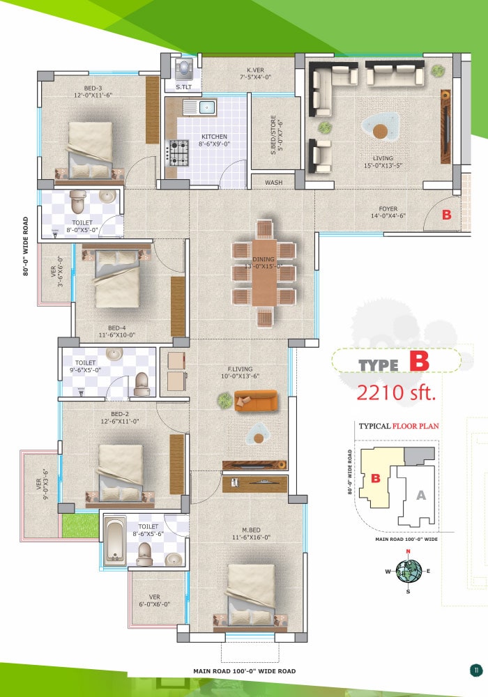 Assure M N Tower Typical Floor Plan Type-B