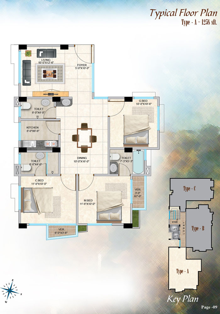 Assure Minamoti Castle Typical Floor Plan Type-A