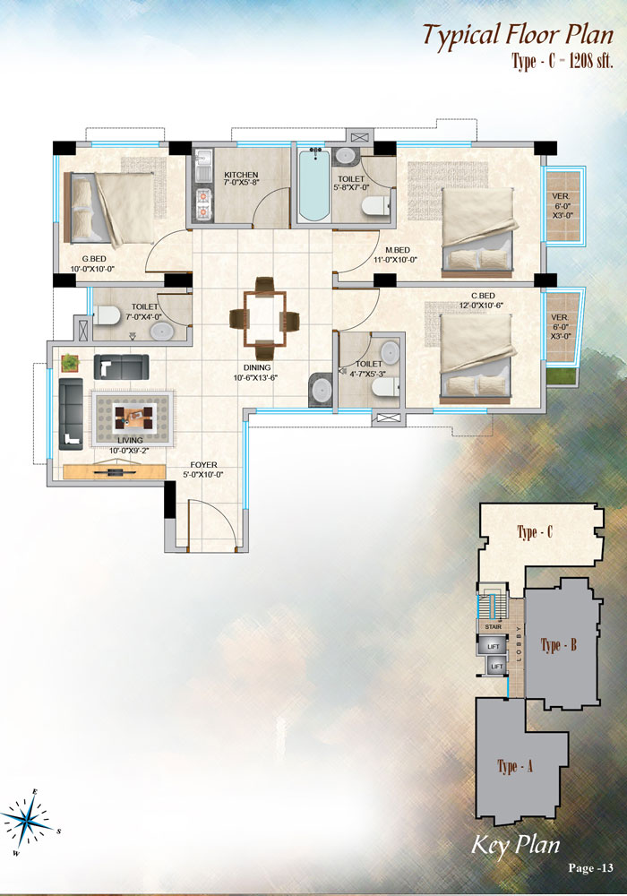 Assure Minamoti Castle Typical Floorplan Type-C