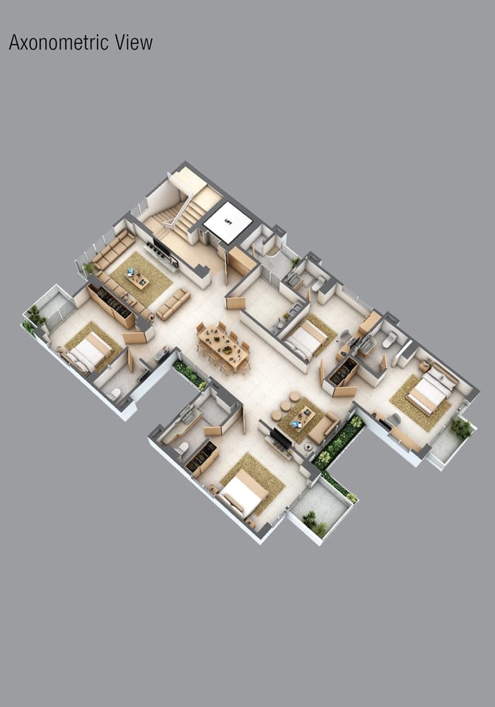 Assure Mirza Mehal Axonometric View