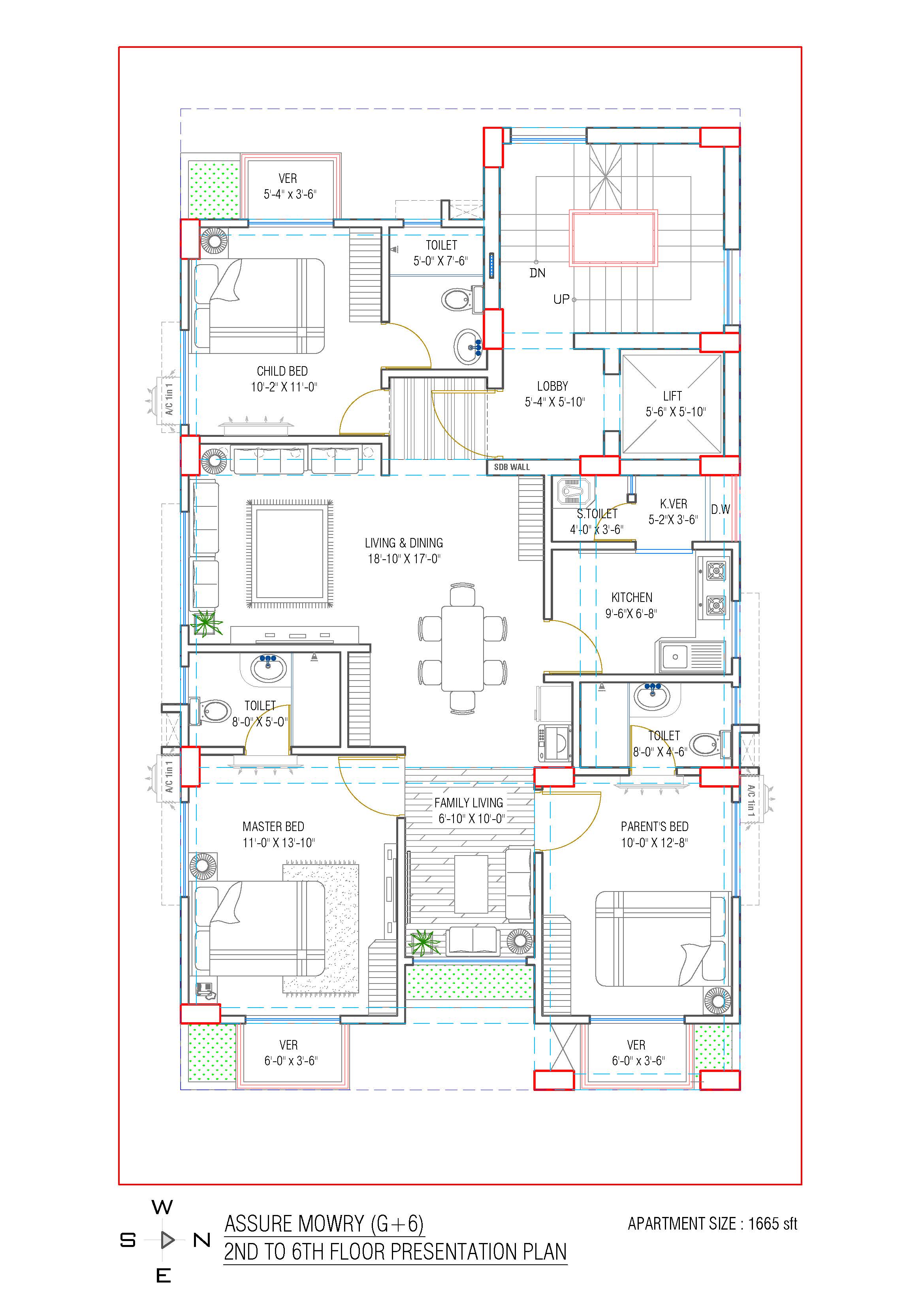Assure Mowry 2nd to 6th Floor Plan