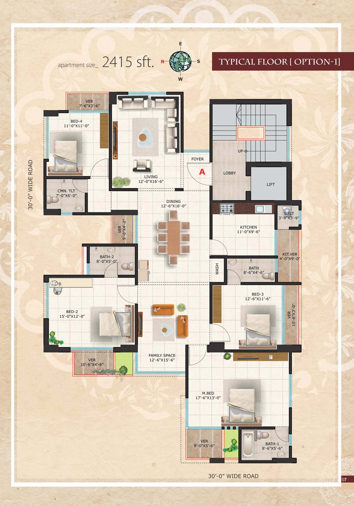 Assure Nazmul Heritage Typical Floor Plan Option-1