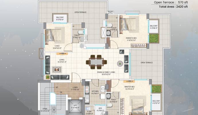 Assure Niharika 1st Floor Plan