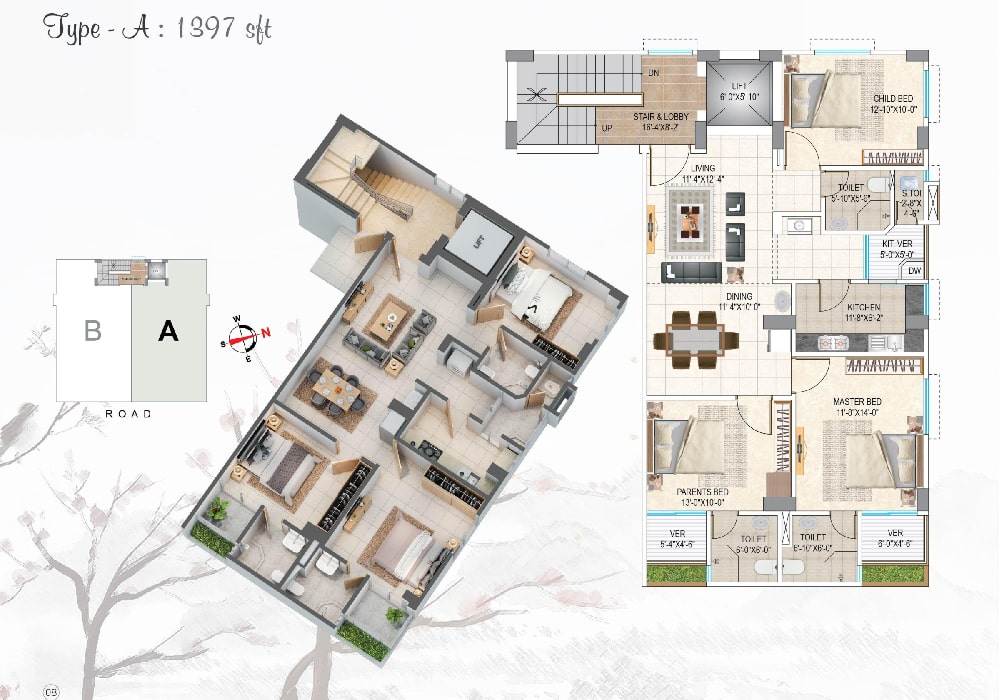 Assure North Breeze Typical Floor Plan Type A