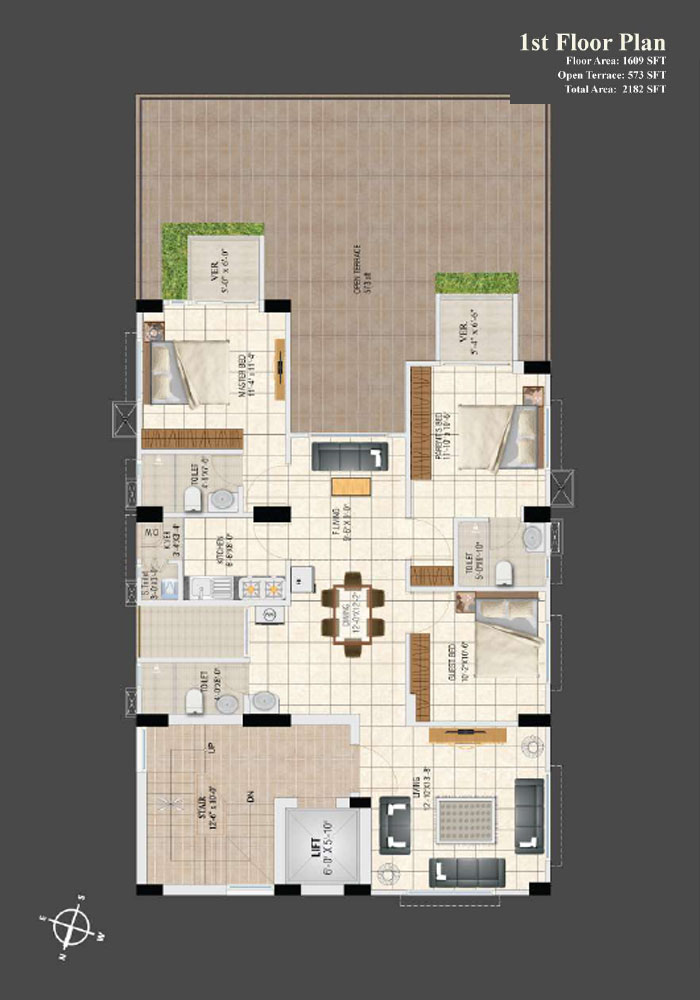 Assure Prince Villa 1st Floor Plan