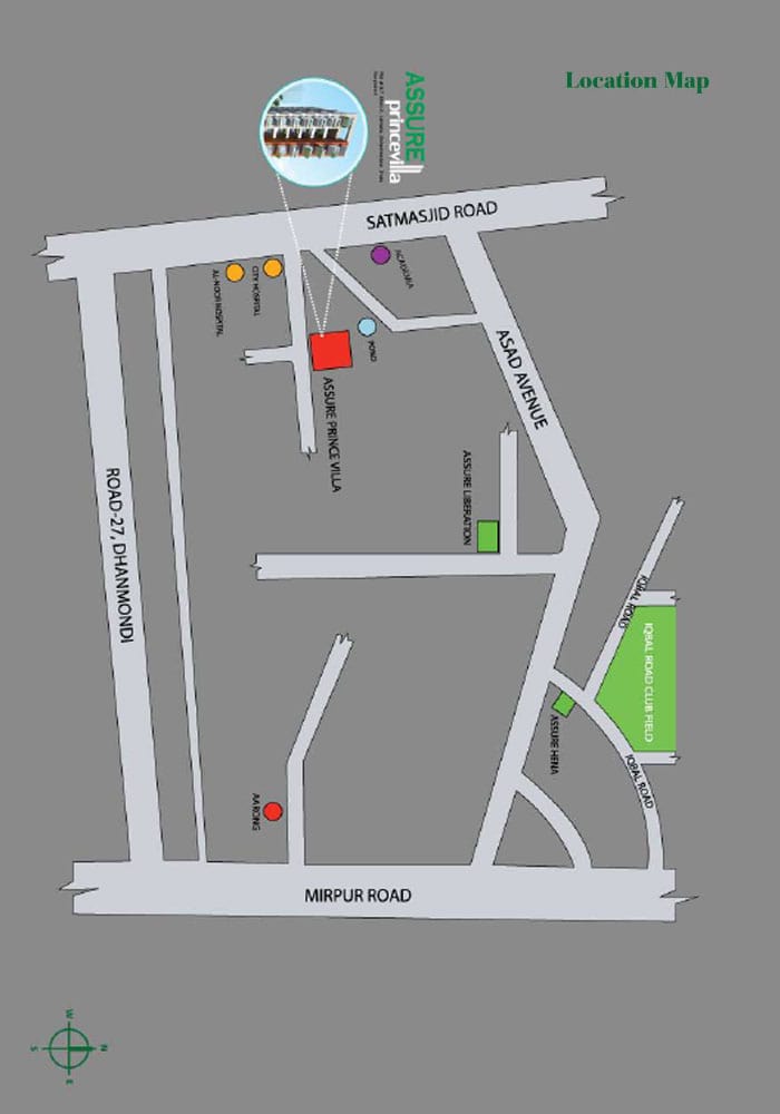 Assure Prince Villa Location Map