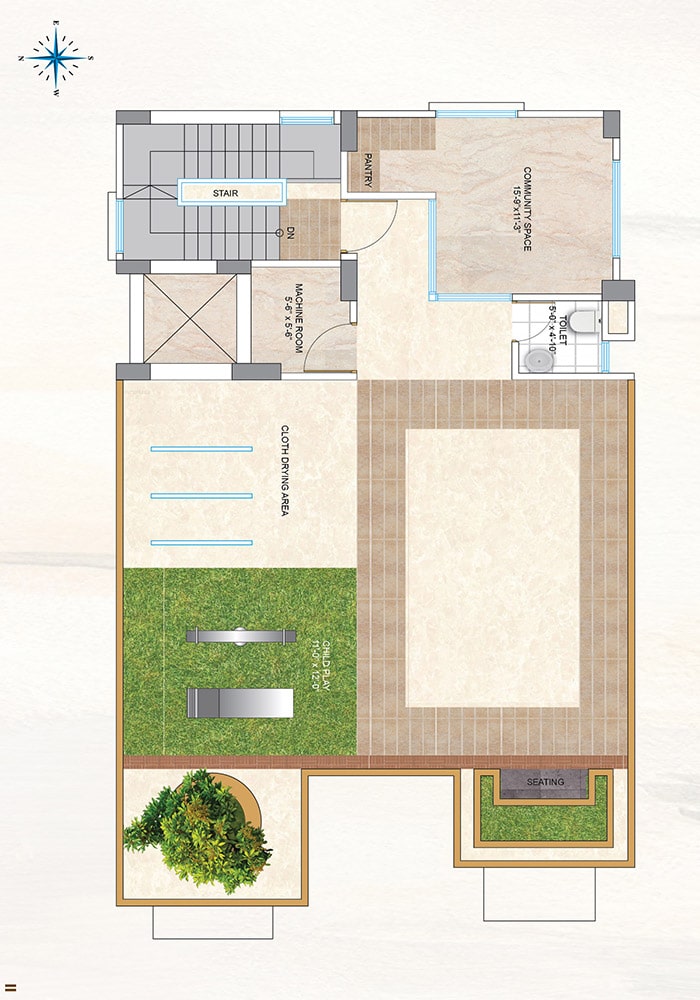 Assure Q.H. Villa Roof Top Plan