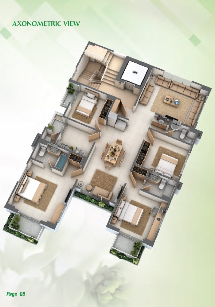 Assure Rajanigandha Axonometric View