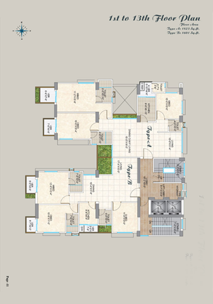  Assure Rimjhim 1st to 13th Floor Plan