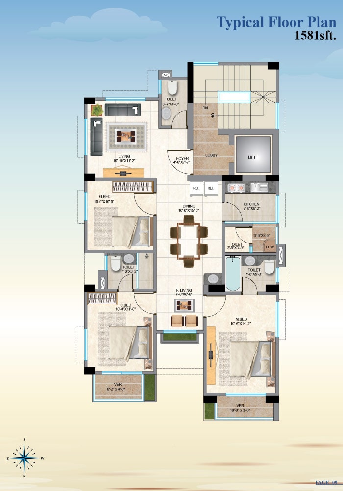 Assure Sea Shore Typical Floor Plan