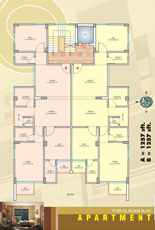 Assure Siddiqa Garden Typical Floor Plan