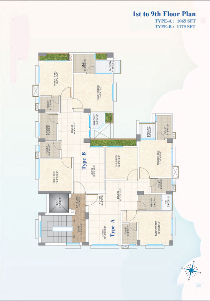 Assure Skylark 1st to 9th Floor Plan