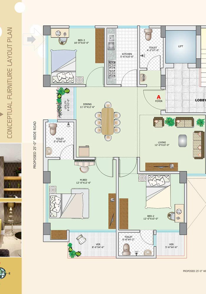 Assure South Castel Furniture Layout Type-A