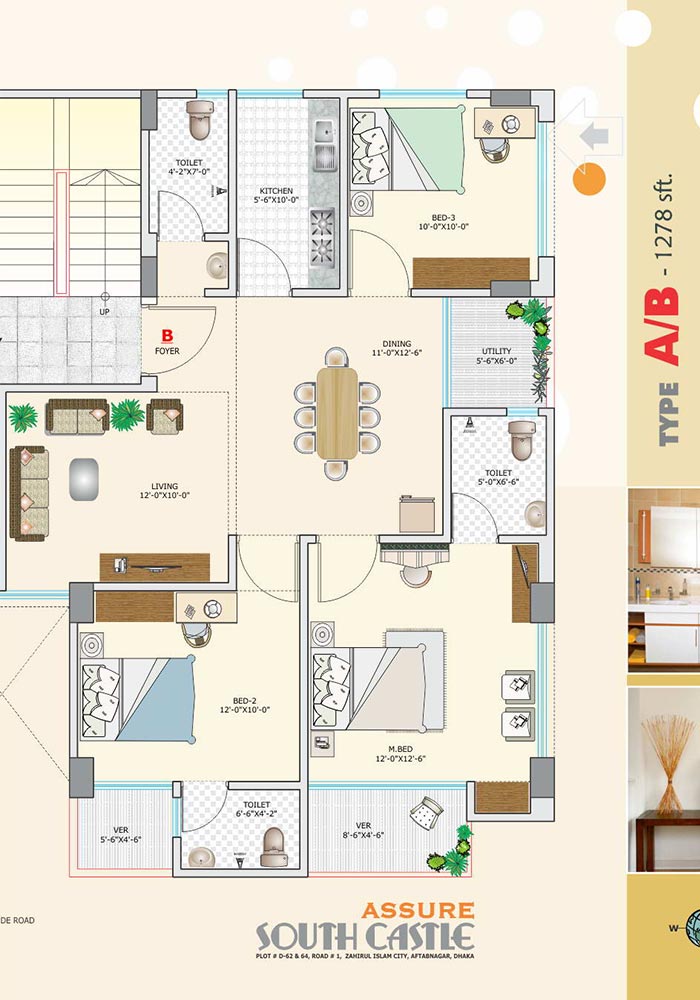 Assure South Castel Furniture Layout Type-B