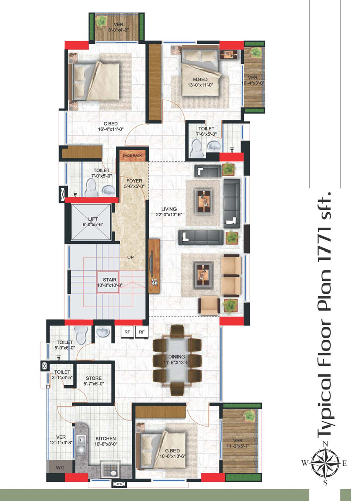 Assure Sunflower Typical Floor Plan