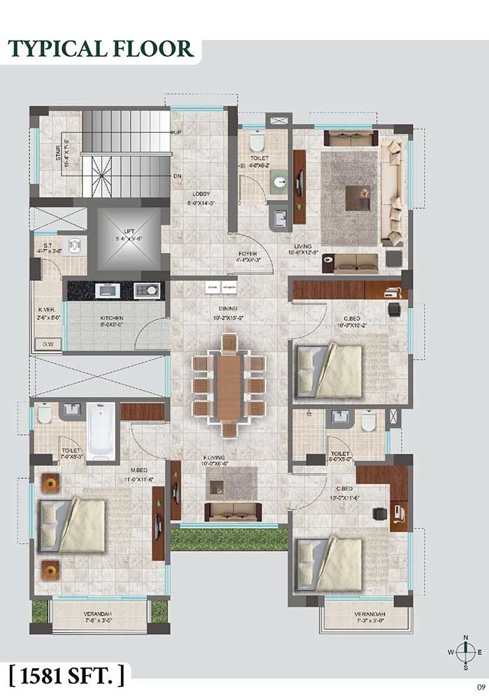 Assure Surface Typical Floorplan