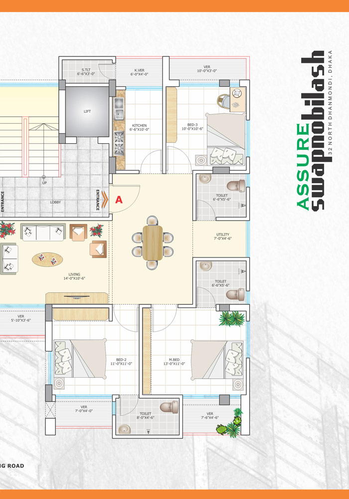 Assure Swapnobilash Furniture Layout Type-A